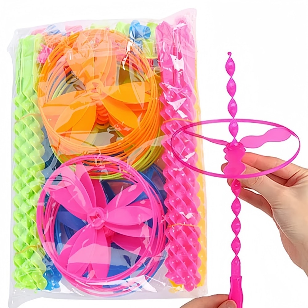 Bamboo Dragonfly Flying Helicopter Toy for Kids Outdoor Fun