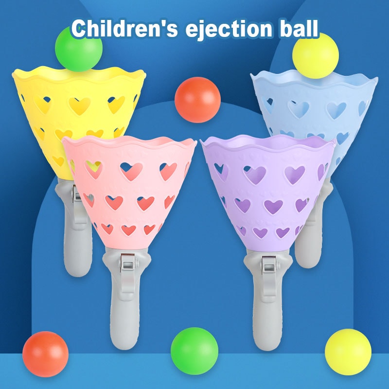 High Toss Catch Ball Game Set with Launch Baskets Outdoor Play Toy