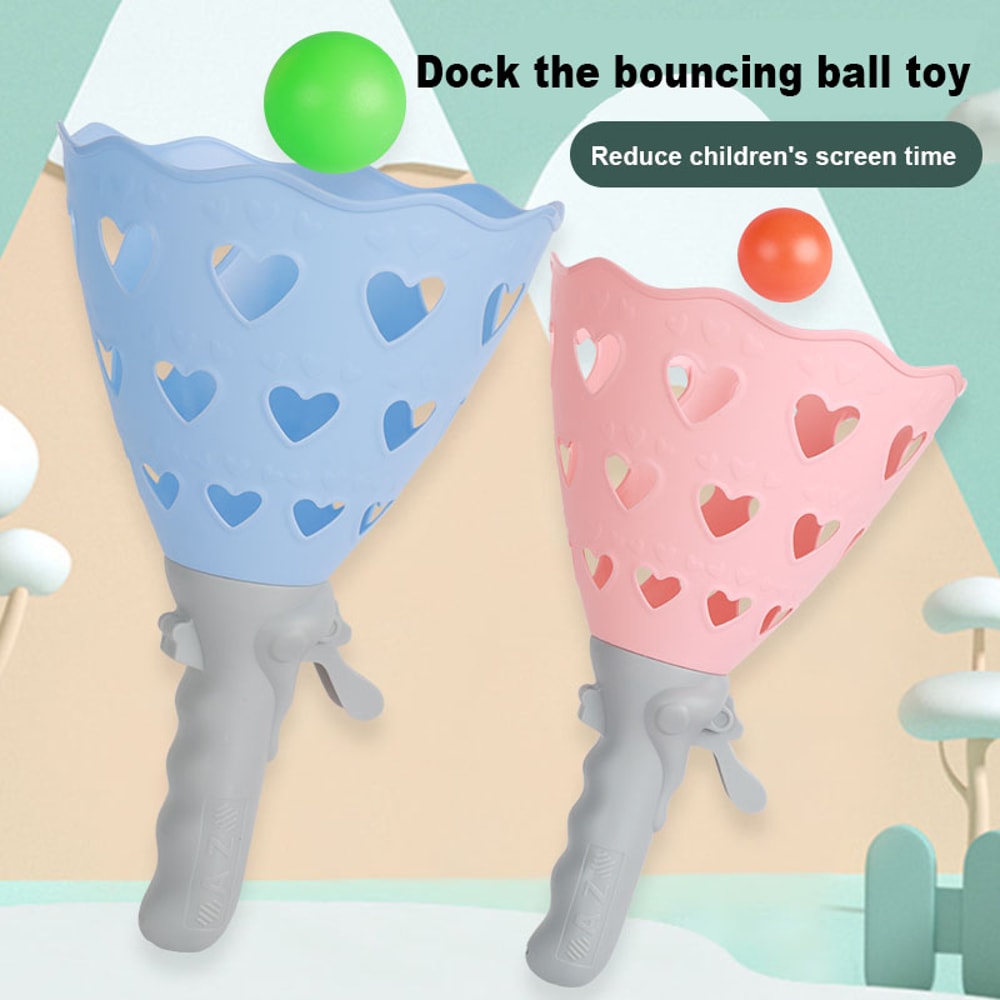 High Toss Catch Ball Game Set with Launch Baskets Outdoor Play Toy