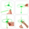 Kids Flying Helicopter Toy Hand Powered Bamboo Dragonfly Spinner