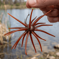 handmade urchin silicone worm lure, freshwater bass bfs fishing lure
