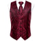 Men Formal Silk Vest Set With Jacquard Tie And Pocket Accessories 2