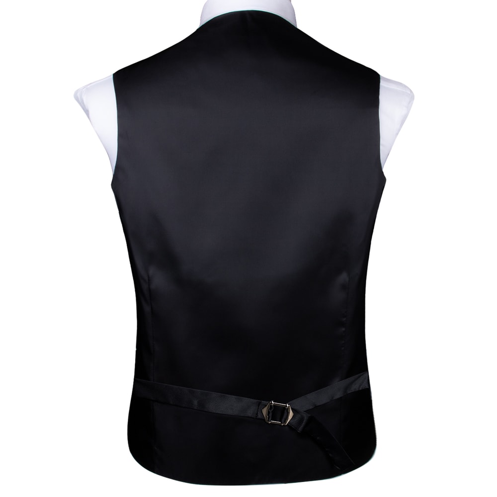 Men Formal Silk Vest Set With Jacquard Tie And Pocket Accessories 3