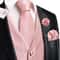 Men Formal Silk Vest Set With Jacquard Tie And Pocket Accessories 6