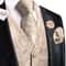 Men Formal Silk Vest Set With Jacquard Tie And Pocket Accessories 25