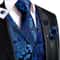 Men Formal Silk Vest Set With Jacquard Tie And Pocket Accessories 15