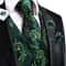 Men Formal Silk Vest Set With Jacquard Tie And Pocket Accessories 17