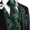 Men Formal Silk Vest Set With Jacquard Tie And Pocket Accessories 17