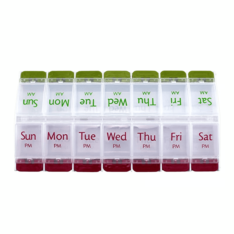 Extra Large Weekly Medication Organizer Jumbo Pill Storage Box With 2 Daily Compartments For Vitami 3