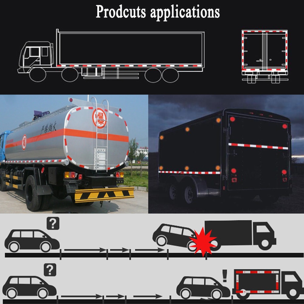 DOT-C2 Reflective Tape 2" x 150' Red White Trailer Conspicuity Roll