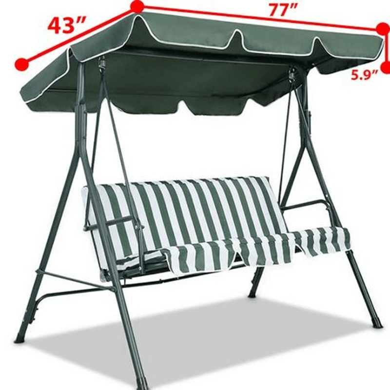 Replacement Canopy For Outdoor Patio Swing Seat With UV Resistant Porch Cover 1