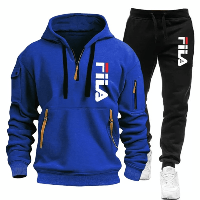 Men Running And Training Hoodie Sweatpants Outfit Set 10