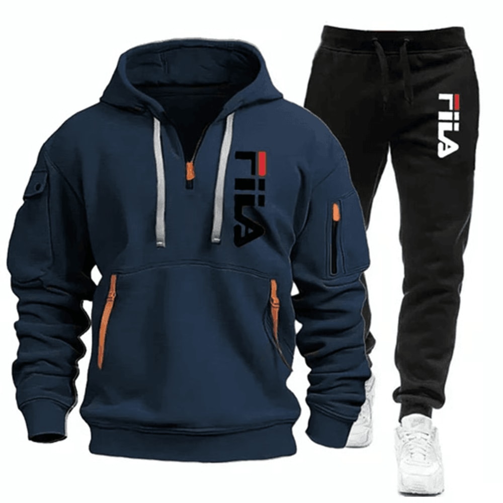 Men Running And Training Hoodie Sweatpants Outfit Set 6