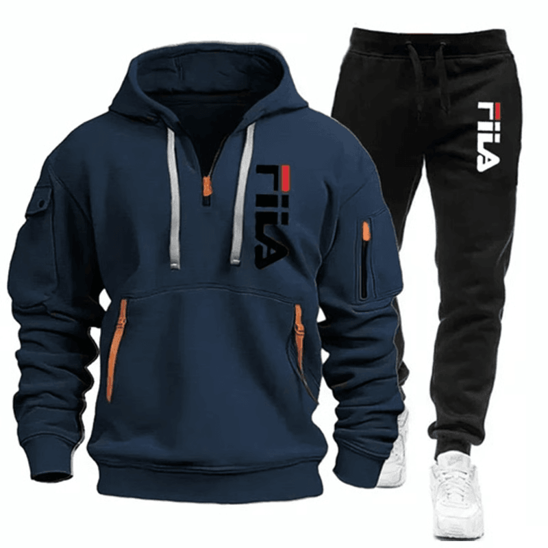 Men Running And Training Hoodie Sweatpants Outfit Set 6