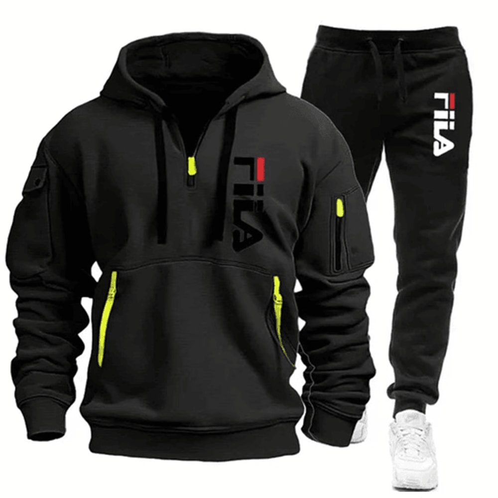 Men Running And Training Hoodie Sweatpants Outfit Set 9