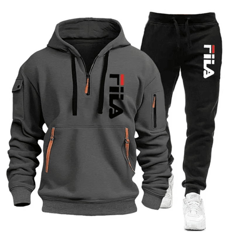 Men Running And Training Hoodie Sweatpants Outfit Set 16