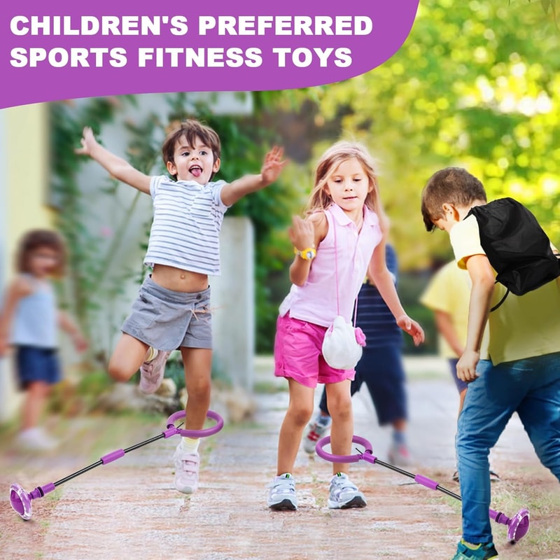 Premium Foldable Flash Wheel Ankle Skip Ball Fun Active Kids Fitness Toy
