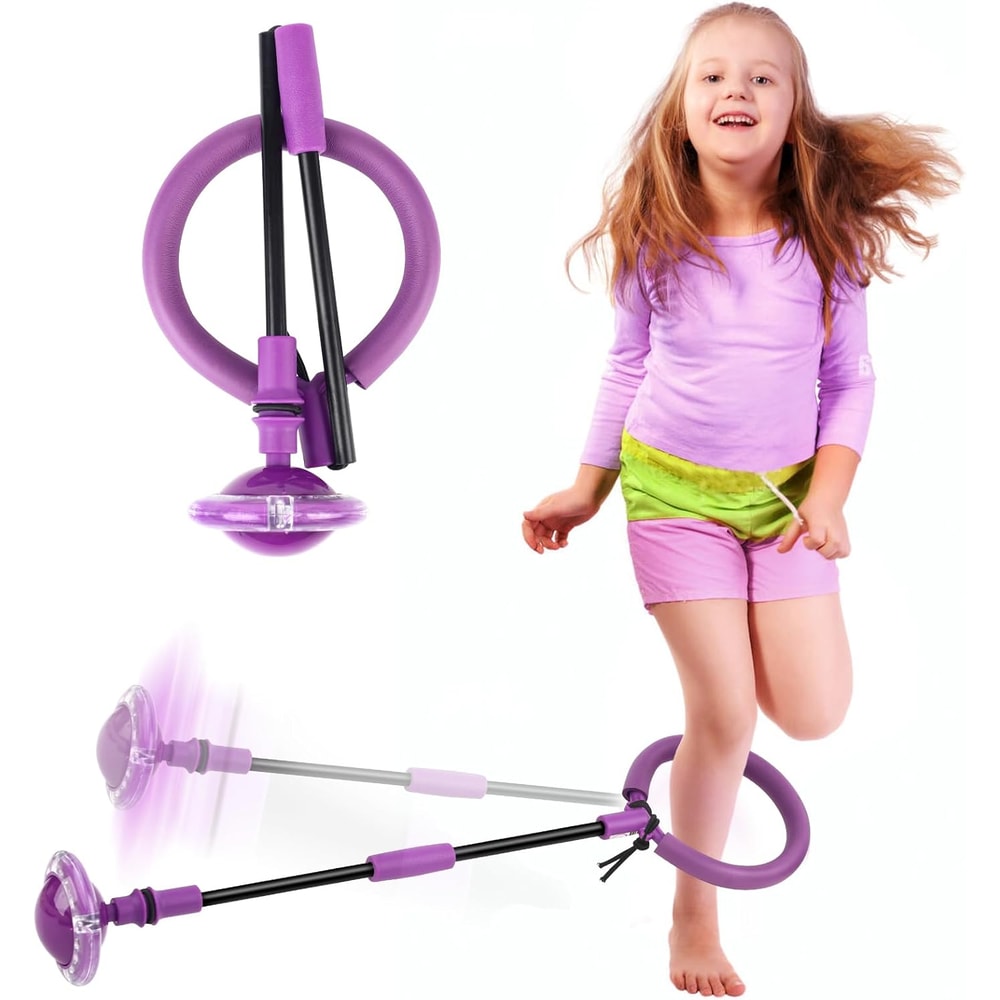 Premium Foldable Flash Wheel Ankle Skip Ball Fun Active Kids Fitness Toy