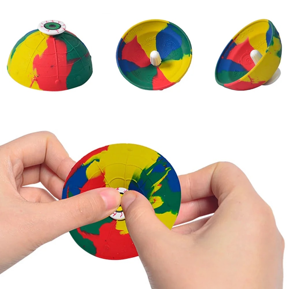 Durable Outdoor Kids Bounce Bowl Toy Camouflage Spin Jump Fun 2