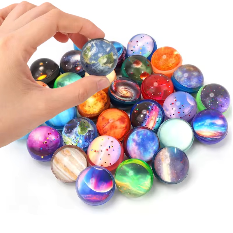 Planet Starry Sky Elastic Kids Bouncy Ball Set Outdoor & Indoor Play