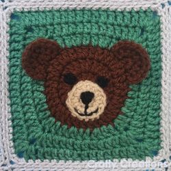 bear granny square crochet pattern