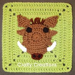 Warthog Granny Square Crochet Pattern