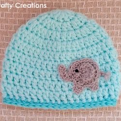 elephant newborn beanie crochet pattern