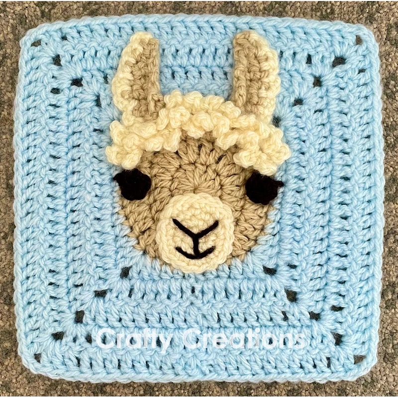 Llama Granny Square Crochet Pattern 0