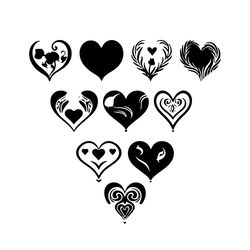 10 Heart Svg Bundle, Heart Svg, Hand Drawn Heart svg, Open Heart Svg, Doodle Heart Svg, Sketch Heart