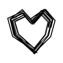 Infinity Love Heart Instant Download SVG, PNG, EPS, dxf, jpg digital download, scribble heart svg