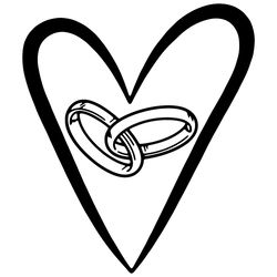 Wedding Rings svg,Wedding Heart svg,Wedding Couple svg,Instant Download,SVG, Cdr, Pdf, dxf, Ai digital download,