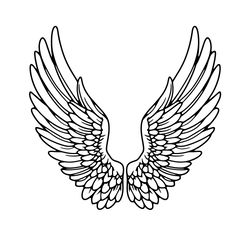 Angel Wings Svg, Angel Wings Silhouette, Wings Svg, Angel Wings Clipart, Angel Wings Png, Angel cut file v