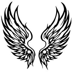 Angel Wings Svg, Angel Wings Silhouette, Wings Svg, Angel Wings Clipart, Angel Wings Png, Angel cut file n