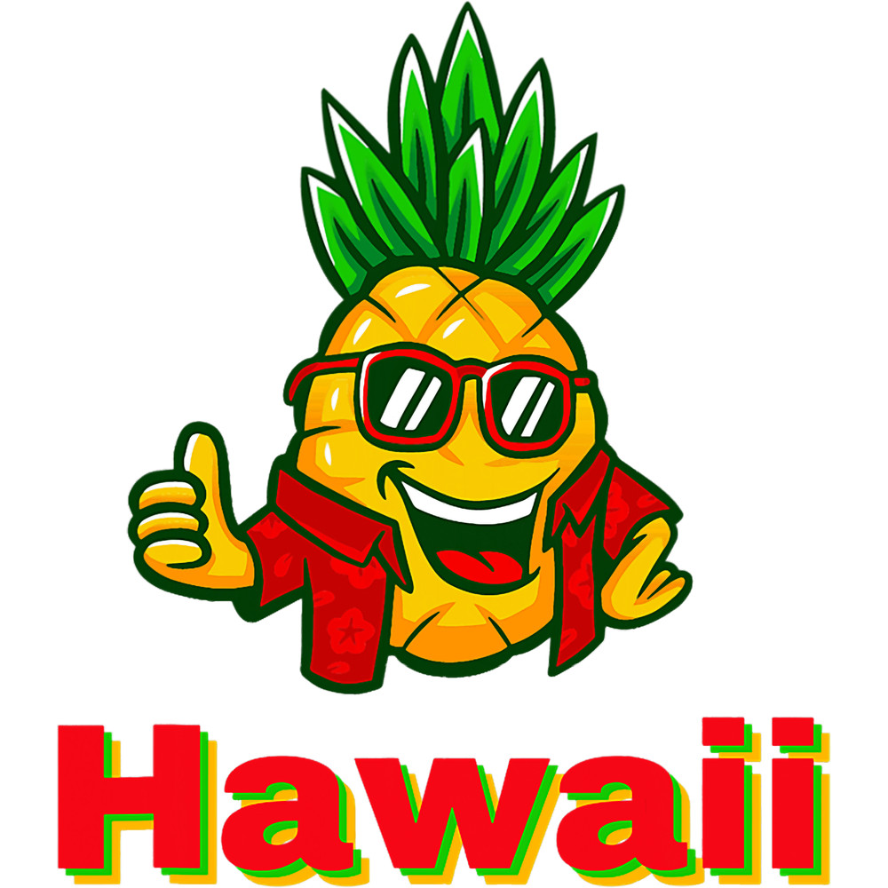 Cool Pineapple Hawaii Design.png