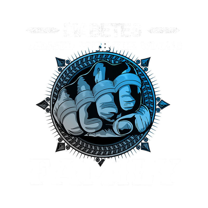 Diabetic Disease warrior family with grey blue crush hand 47.png