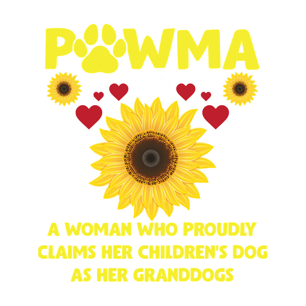 Dog Sunflower Grandmother Dog Lover Paw Flower with Hearts 517 paws.png