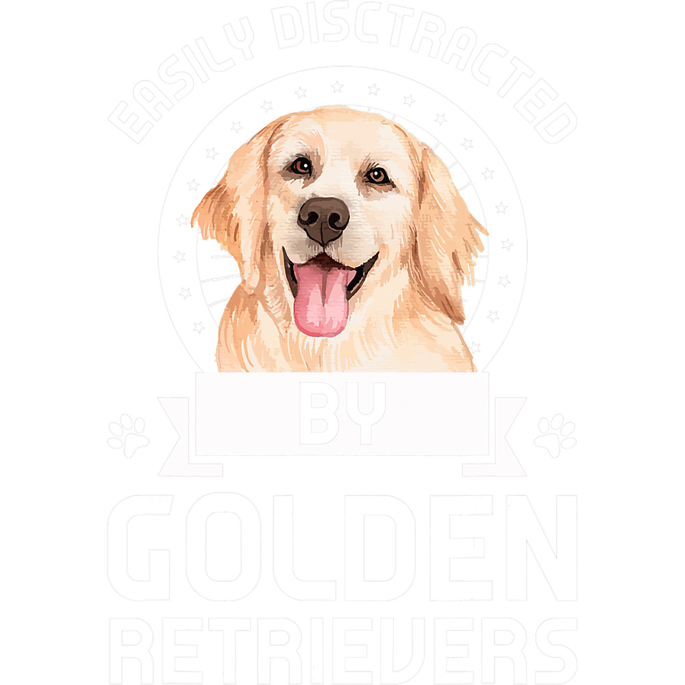 easily distracted by golden retrievrs dogs pet.png