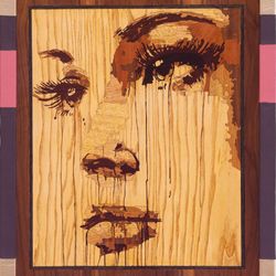 girl portrait wood home decor wall decor living room wall art wood art wood decor love woman wall hanging country boho