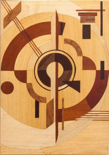 Geometric art 2 home decor suprematism style marquetry inlay framed picture wall art panel decor gift wood mosaic veneer