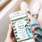 Jasmine-Invitation-Teal-Stripes-On-Cellphone.jpg
