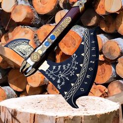 god of war - kratos leviathan axe, scandinavian axe, axe, norse axe, scandinavian axe, celtic axe, battle axe, war ax