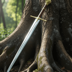 hand forged medieval lion emblem sword – full-size fantasy royal long sword replica | cosplay christmas gift