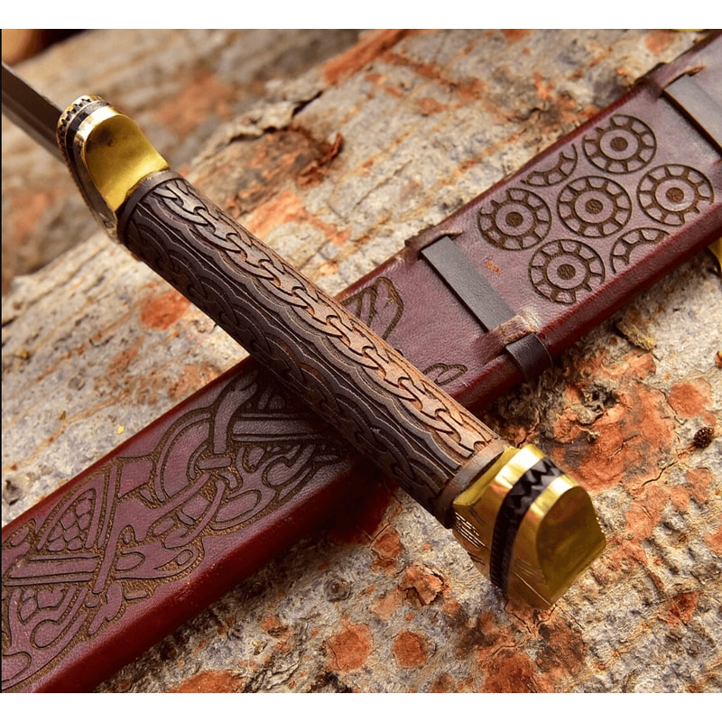 Hand Forged Viking Sword Unique Viking Sword Custom Sword With Engraved Sheath Long Sword Decorati 3