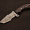 Premium Damascus Steel Field Knife Handcrafted Gray Wood Handle 0