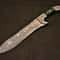 HandForged Falcon Bowie Knife Damascus Steel Holiday Gift With Leather Sheath 6