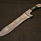 HandForged Falcon Bowie Knife Damascus Steel Holiday Gift With Leather Sheath 6