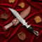 Custom 216 Layers Damascus Steel Bowie Knife 15 Handmade Hunting Knife With Leather Sheath 0