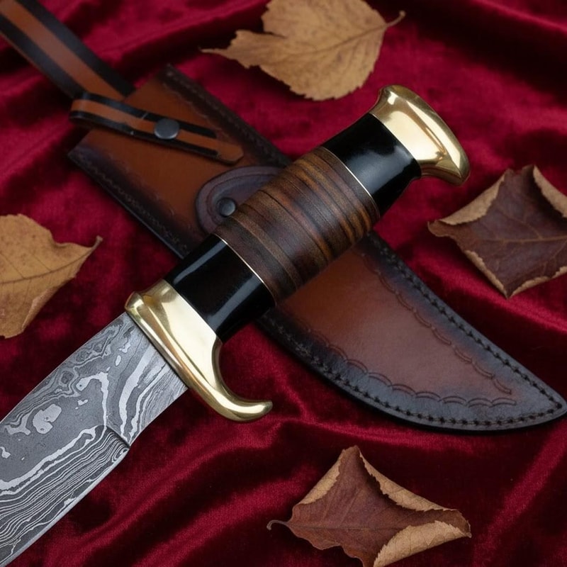 Custom Outback Crocodile Dundee Bowie Knife 15 Handmade Hunting Knife With Leather Sheath 2