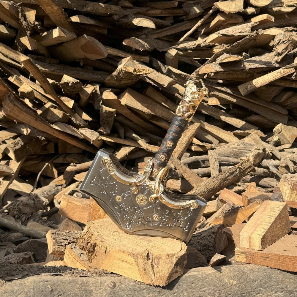 Hand Forged Viking Hammer Stainless Steel Ragnarok Prop 16 Norse Mjolnir Gift 2
