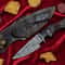 Handmade Damascus Steel Hunting Knife 12 Rosewood Handle Personalized Knife With Sheath 1